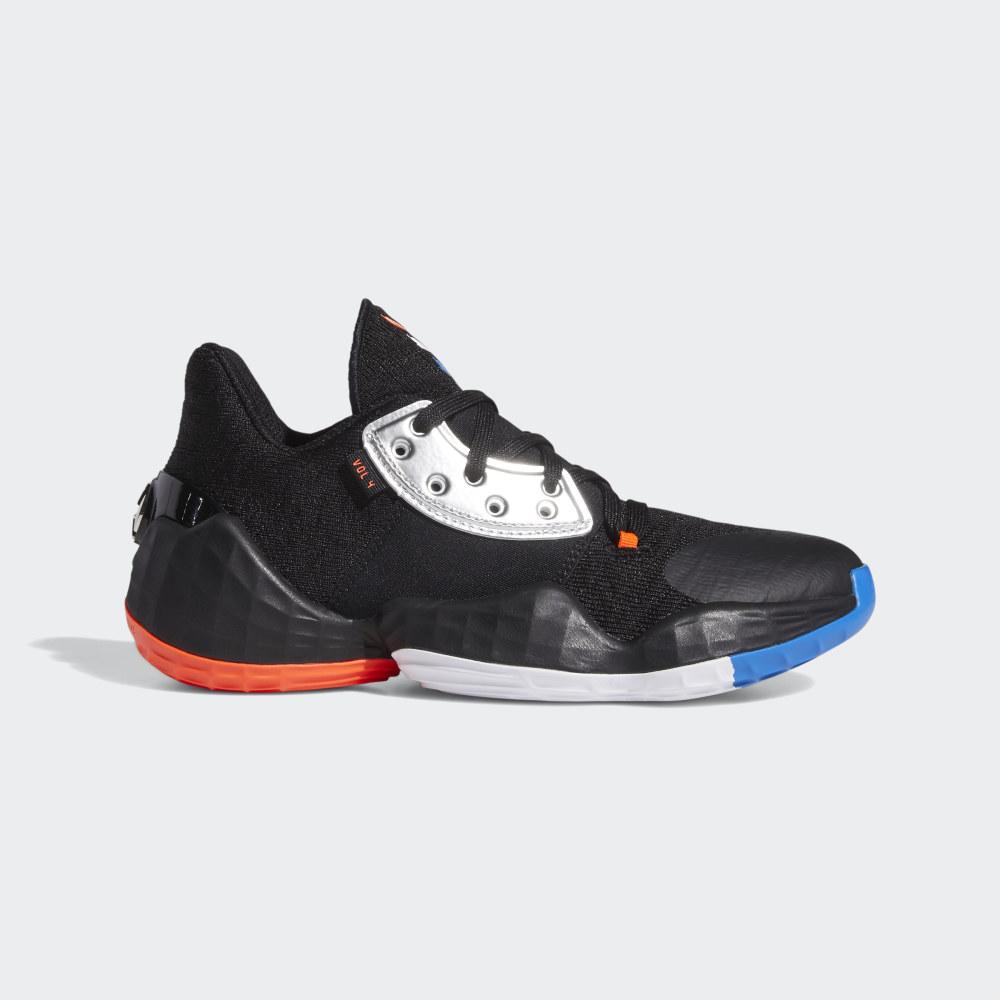 Adidasi Baschet Adidas Harden Vol. 4 Fete Romania - Negrii/Argintii Metal/Albastri Deschis EF2052